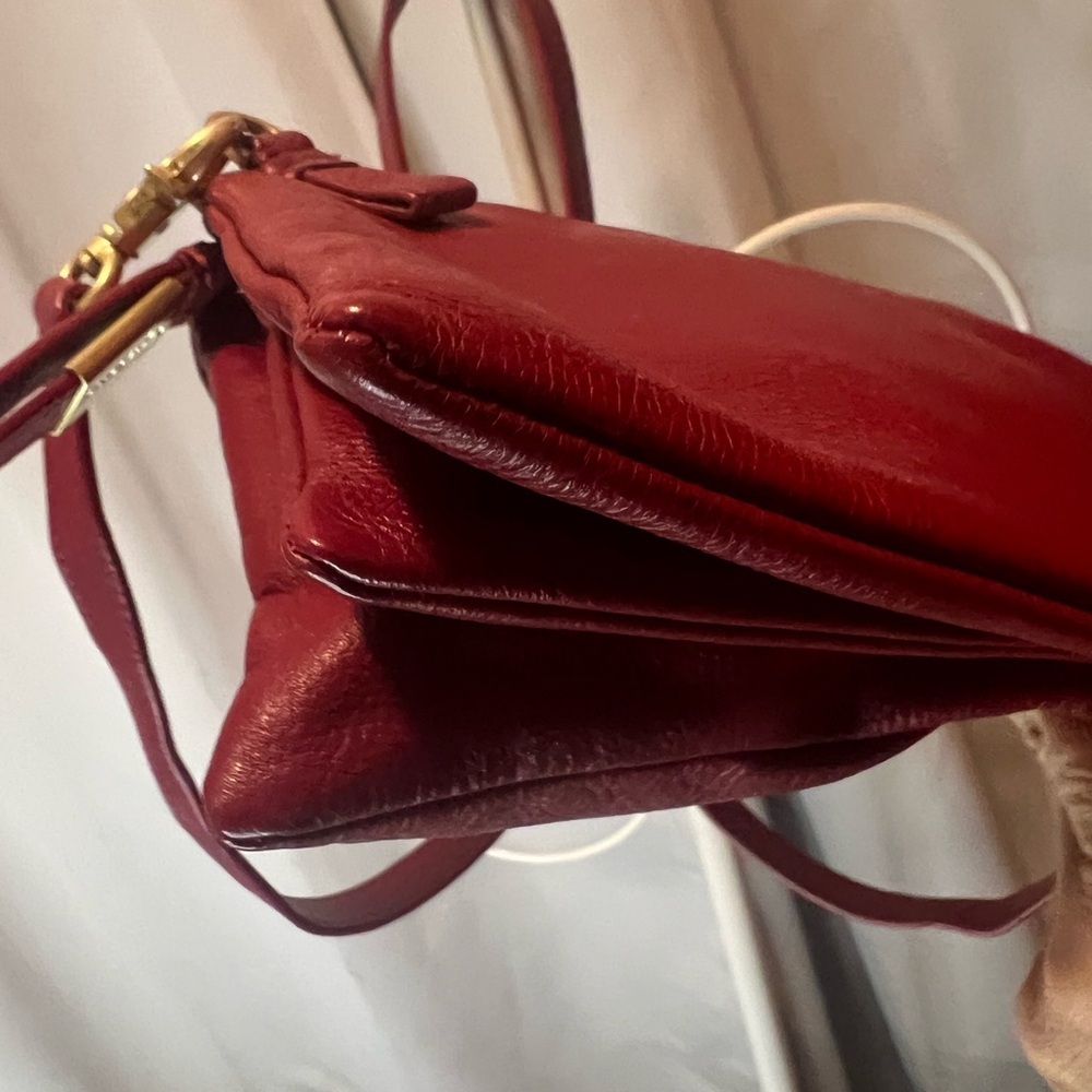 Foley + Corinna Red Crossbody Bag with Gold Hardware - Picture 9 of 14